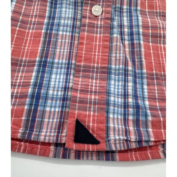 Untuckit Shirt Mens XL Pink Blue Plaid Long Sleeve Button Down Cotton Spring - Picture 4 of 12